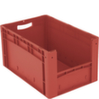 Euronorm zichtbare opslagcontainer met toegangsopening, rood, HxLxB 320x600x400 mm  S