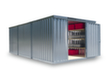 Säbu Gegalvaniseerde materiaalcontainer FLADAFI® met 3 modules