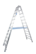 Krause Ladder STABILO® Professional, 2 x 12 trede(n) met traanplaatprofiel  S