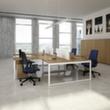 Quadrifoglio In hoogte verstelbare aanbouwtafel Practika voor bureau met 4-voetonderstel, breedte x diepte 800 x 600 mm, plaat grijs  S