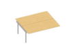 Quadrifoglio Aanbouwtafel Practika voor benchtafel met 4-voetonderstel, breedte x diepte 1800 x 1600 mm, plaat beuken