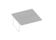 Quadrifoglio Aanbouwtafel Practika voor benchtafel met sledeframe, breedte x diepte 1600 x 1600 mm, plaat grijs