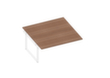 Quadrifoglio Aanbouwtafel Practika voor benchtafel met sledeframe, breedte x diepte 1600 x 1600 mm, plaat canaletto-hout
