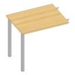 Quadrifoglio In hoogte verstelbare aanbouwtafel Practika voor bureau met 4-voetonderstel, breedte x diepte 800 x 600 mm, plaat beuken