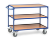 fetra lichte tafelwagen houten bodem met rand 1000x600 mm, draagvermogen 300 kg, 3 etages