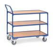 fetra lichte tafelwagen houten bodem met rand 850x500 mm, draagvermogen 300 kg, 3 etages