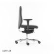Löffler Bureaustoel met visco-elastische zitting, grijs  S
