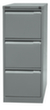 Bisley Hangmappenkast, 3 uittrekelementen, zilverkleurig/zilverkleurig  S