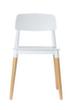 Paperflow Bezoekersstoel Glamwood, zitting wit, 4-voetonderstel  S