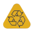 Ondersteuningsdeksel PURE voor afvalbak, geel  S