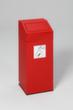 Afvalverzamelaar inclusief sticker, 45 l, RAL3000 vuurrood, deksel rood  S
