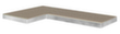 Spaanplaatvloer voor opberghoekplank links of rechts, breedte x diepte 890 x 390 mm