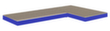 Spaanplaatvloer voor opberghoekplank links of rechts, breedte x diepte 890 x 390 mm
