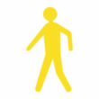 EICHNER Antislip symboolsticker, voetganger, geel