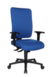 Topstar Bureaustoel Open X (P) met rugleuning met vulling en bekleding, blauw  S