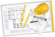 EICHNER Beschermhoes voor bouwplannen, transparant/geel, DIN A3  S