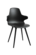 Topstar Bezoekersstoel T2020 met armleuningen, zitting zwart, 4-voetonderstel