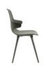 Topstar Bezoekersstoel T2020 met armleuningen, zitting grijs, 4-voetonderstel  S