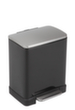 RVS pedaalemmer EKO E-Cube met extra breed pedaal, inhoud 1 x 9 l/1 x 10 l