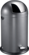 Brandveilige afvalbak EKO Kickcan, 40 l, grijs
