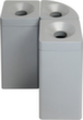 Zelfblussende container van recyclebaar materiaal probbax®, 40 l, grijs, bovendeel grijs  S