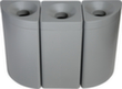 Zelfblussende container van recyclebaar materiaal probbax®, 40 l, grijs, bovendeel grijs  S