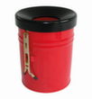 Zelfblussende afvalbak FIRE EX voor wandbevestiging, 16 l, rood, bovendeel zwart