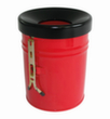 Zelfblussende afvalbak FIRE EX voor wandbevestiging, 24 l, rood, bovendeel zwart