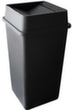 Afvalbak COLOSSO NERO met swingdeksel, 180 l, zwart, deksel zwart
