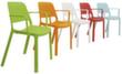 Mayer Sitzmöbel stapelstoel myNUKE geschikt voor outdoor + armleuningen, oranje  S