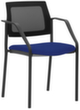 Mayer Sitzmöbel Stapelbare stoel myPLANO met armleuningen, zitting stof (100% polyester), middenblauw