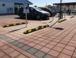 Moravia Parkeerplaatsbegrenzing Park-AID®, breedte 900 mm, roodbruin/wit  S