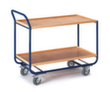 Rollcart Tafelwagen met houten bakken 1000x575 mm, draagvermogen 150 kg, 2 etages