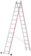 Hymer Tweedelige multifunctionele ladder SC 40, 2 x 12 sporten met profiel