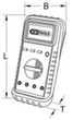 Digitale multimeter incl. testsondes en krokodillenklemmen  S