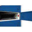 Laptopkast, RAL7035 lichtgrijs/RAL5010 gentiaanblauw  S