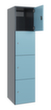 C+P Lockersysteem FlexOffice Prefinovan staal met moffellakmet verschillende aantallen vakken en uitrustingenin verschillende kleuren  S