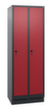 C+P Garderobekast Evolo met 2 vakken - gladde deuren, vakbreedte 300 mm
