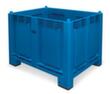 Grote containers, inhoud 550 l, blauw, 4 voeten