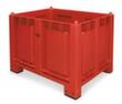 Grote containers, inhoud 550 l, rood, 4 voeten