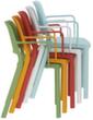 Mayer Sitzmöbel stapelstoel myNUKE geschikt voor outdoor + armleuningen, framboosrood  S