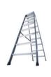 Krause Geëloxeerde dubbele ladder MONTO® SePro D®, 2 x 8 treden met antislipprofiel  S