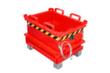Bauer Mini-bodemklepcontainer MSB 150 in RAL3000 vuurrood