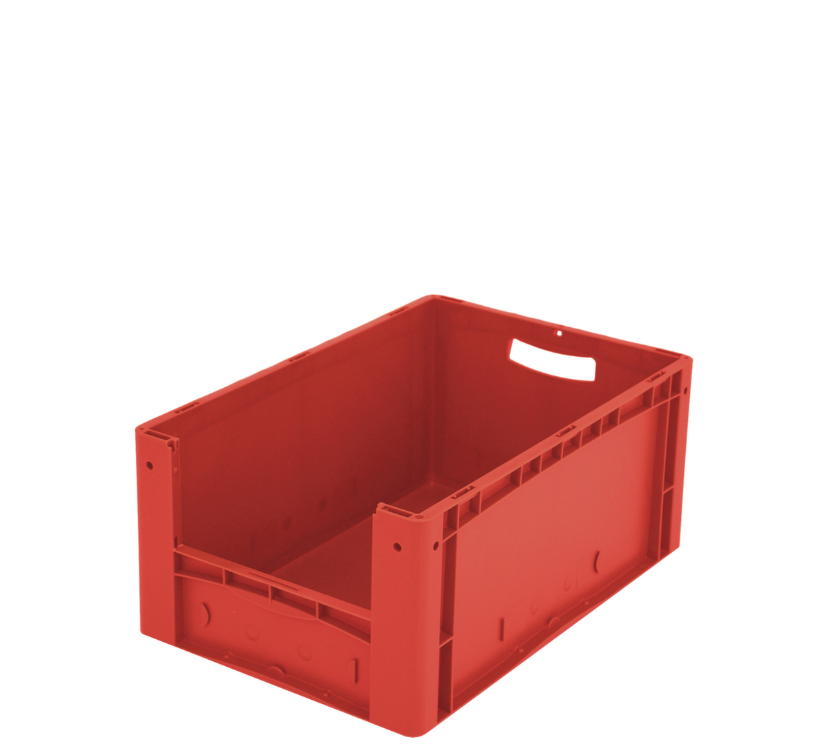 Euronorm zichtbare opslagcontainer met toegangsopening, rood, HxLxB 270x600x400 mm