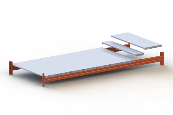 META Vloer met stalen panelen Multipal S voor stellingen met grote overspanningen, breedte x diepte 2700 x 1100 mm  ZOOM