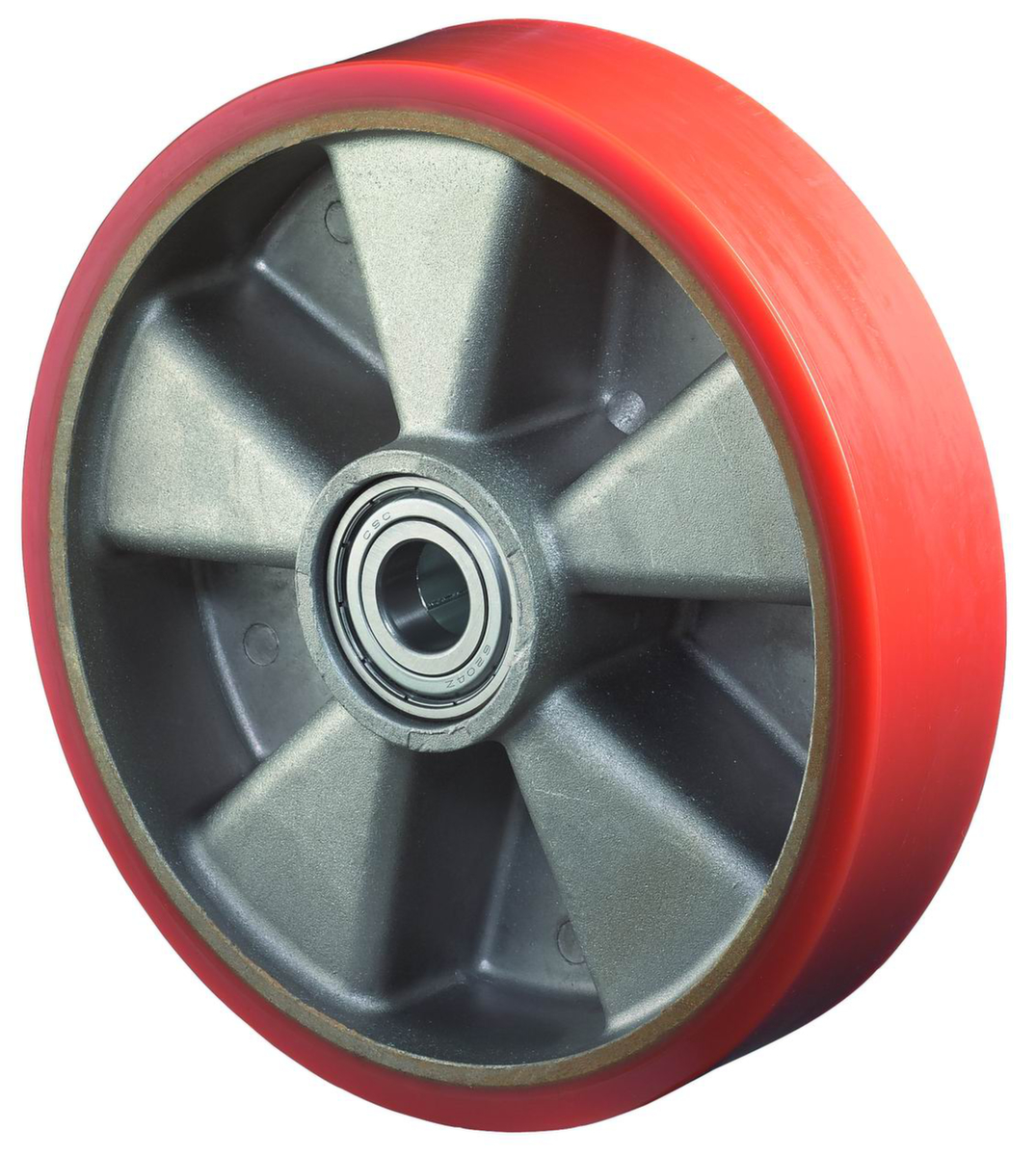 BS-ROLLEN Polyurethaan wiel met aluminium velg, draagvermogen 800 kg, polyurethaan banden  ZOOM
