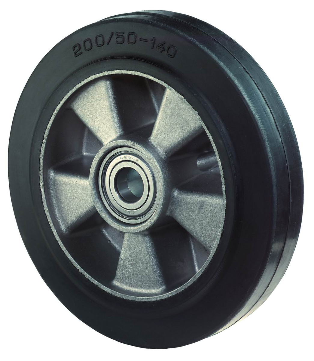 BS-ROLLEN Elastisch massief rubber wiel voor zwaar gebruik  ZOOM