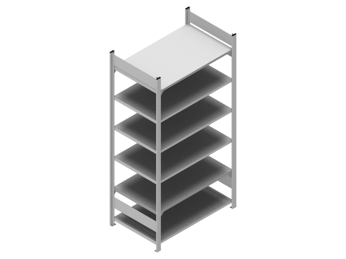 hofe Boutloze vijlplank voor gebruik aan beide zijden, 6 vloer, RAL9006 blank aluminiumkleurig