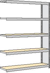 regalwerk Inhaakstelling voor spaanplaten met legborden, hoogte x breedte x diepte 2000 x 1695 x 326 mm, 5 legborden