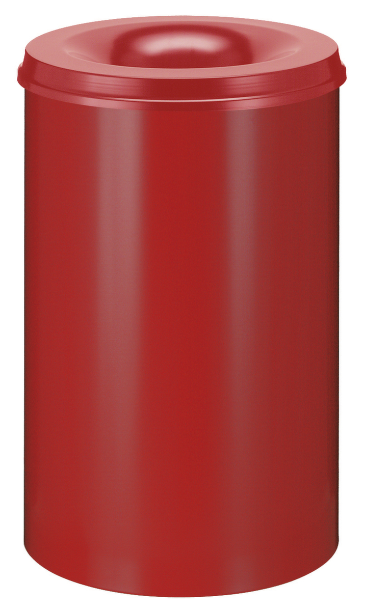 Vlamdovende prullenmand van staal, 110 l, rood, bovendeel rood  ZOOM